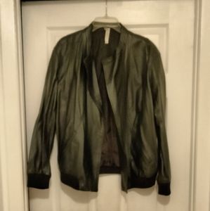 Leather biker jacket